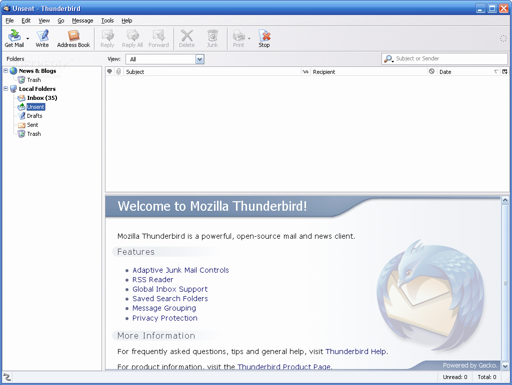 почтовая программа Mozilla Thunderbird