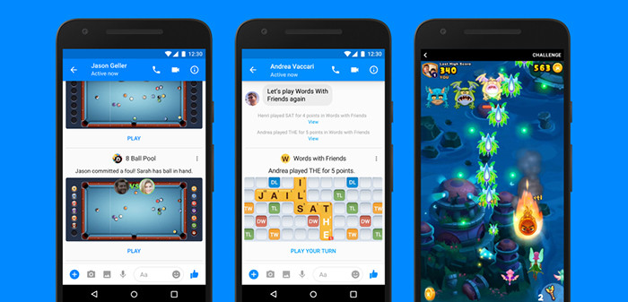 В Facebook Messenger теперь можно не только болтать, но и играть
