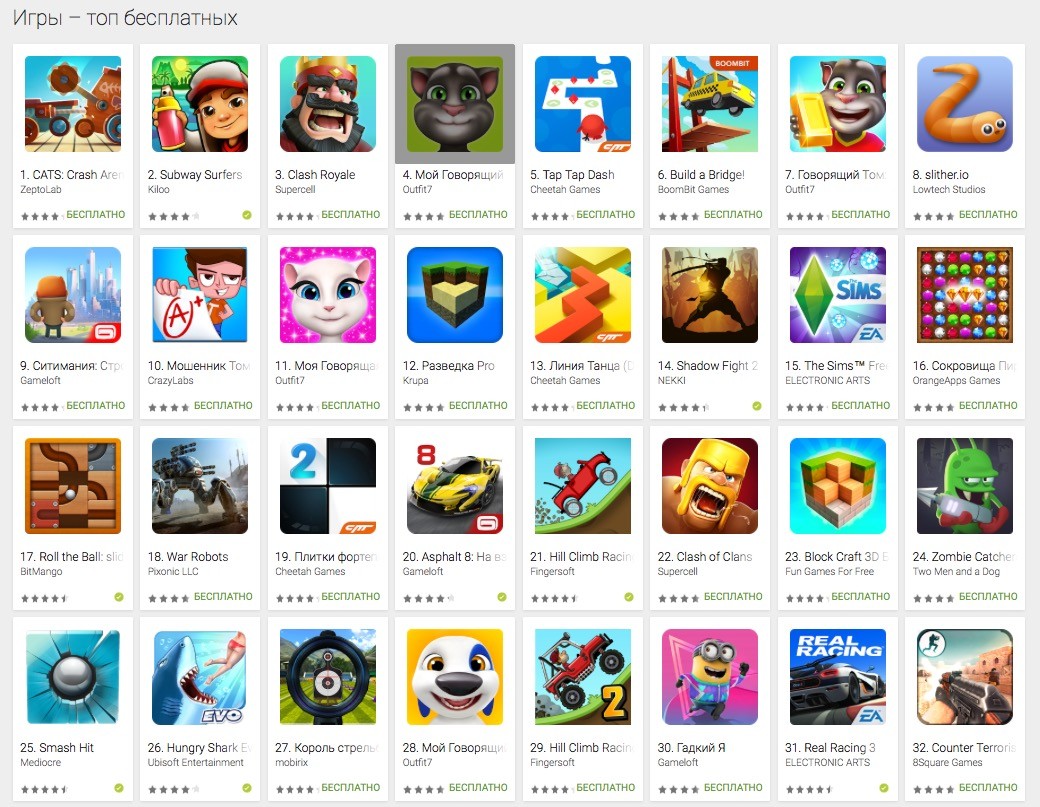 бесплатные мобильные игры