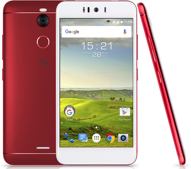 Fly Selfie 1: недорогой смартфон с Android 7.0 и двойной фронтальной вспышкой