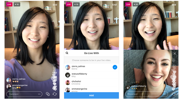 В Instagram появится опция совместных видеотрансляций