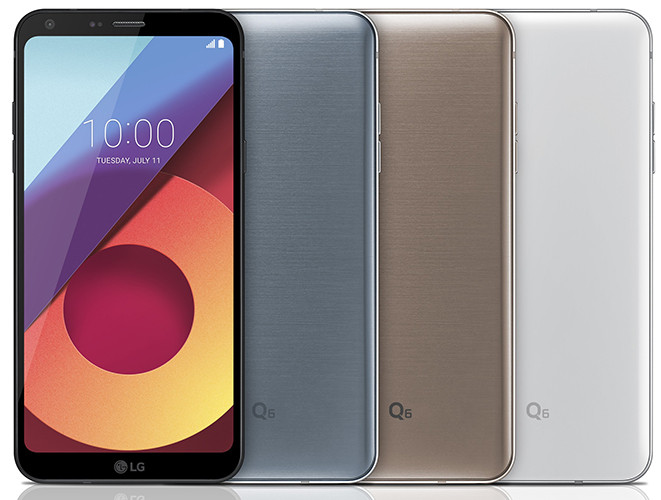 До России добрался «безрамочный» смартфон LG Q6 с функцией распознавания лица владельца