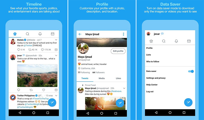 В Twitter разработали версию своего приложения для слабых смартфонов и медленного интернета