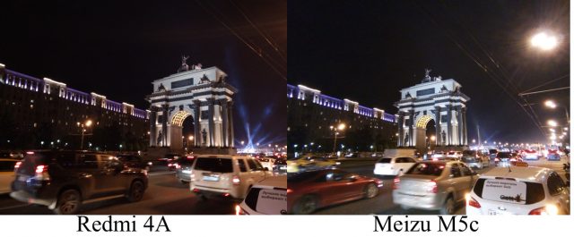 сравнение камер смартфонов Xiaomi Redmi 4A и Meizu M5c