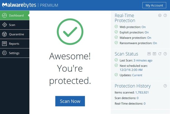 MalwareBytes Anti-Malware Free