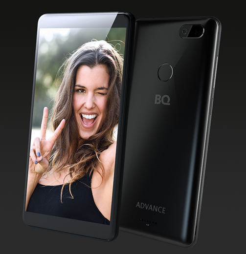 BQ-5500 Advance: недорогой безрамочный смартфон с функцией разблокировки по лицу