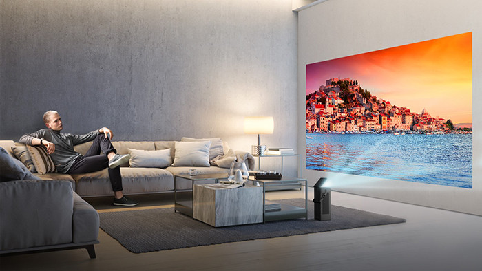 CES 2018. 4K-проектор LG HU80K в вертикальном форм-факторе картинка CES 2018. 4K-проектор LG HU80K в вертикальном форм-факторе