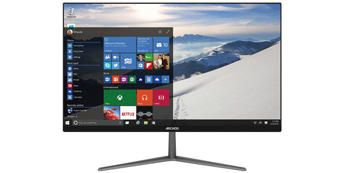 Archos представила компьютер-моноблок Vision 215 на базе Intel Atom с габаритами ЖК-монитора  