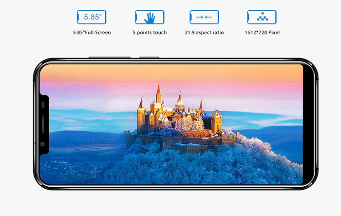 Смартфон Oukitel U18 получил дизайн iPhone X и экран кинематографического формата