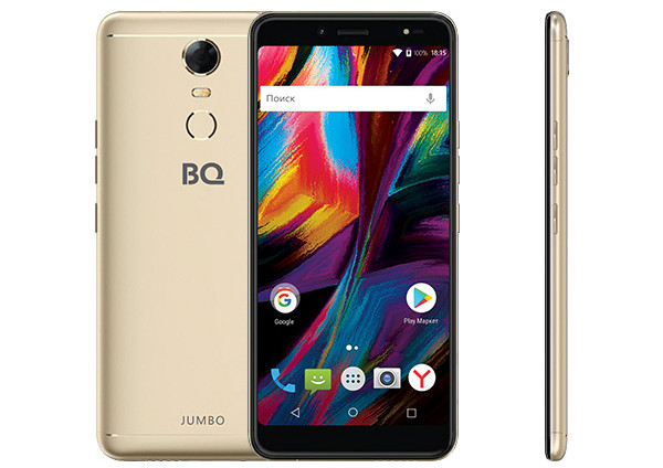 Бюджетный смартфон BQ-6001L Jumbo оснастили экраном формата 18:9 и батареей на 3900 мАч