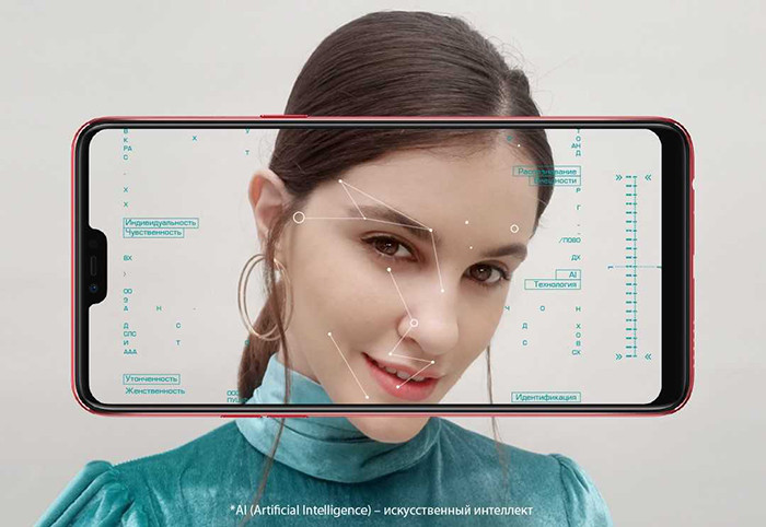 В конце апреля в Россию приедет смартфон Oppo F7 с фронтальной камерой на 25 мегапикселей и искусственным интеллектом 