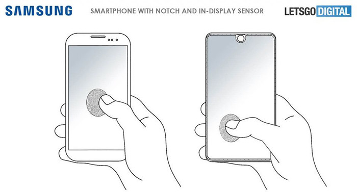 Samsung превратит экраны смартфонов в огромные сканеры отпечатков пальцев