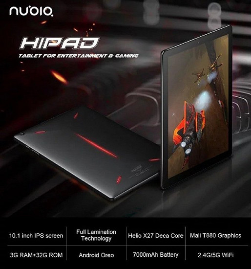 Появилась первые подробности о геймерском планшете ZTE Nubia HiPad с десятияденым процессором