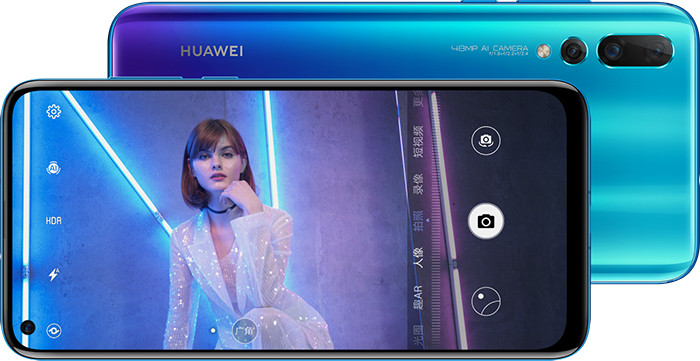 Huawei представила смартфон среднего класса Nova 4 с «дырявым» экраном и тройной задней камерой