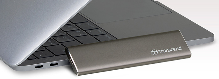 Карманный SSD-накопитель Transcend ESD250C выполнен из алюминия и оснащен портом USB Type-C