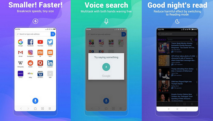 Xiaomi разработала быстрый браузер для смартфонов с функцией экономии трафика и ночным режимом
