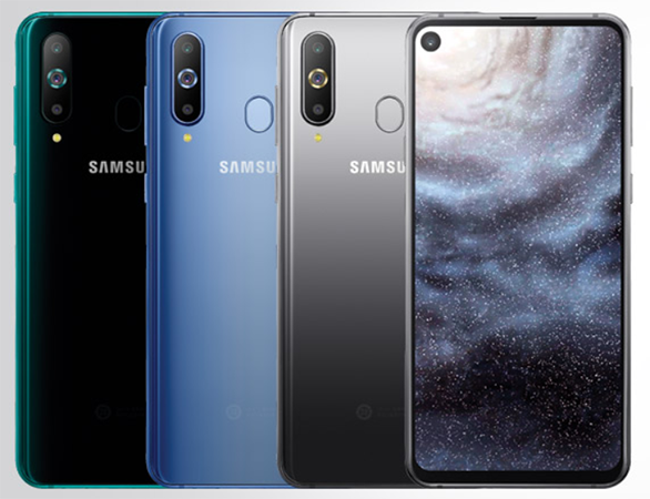 Смартфон Samsung Galaxy A8s получил экран с «дыркой» и тройную заднюю камеру. А вот 3,5-мм разъема в нем нет