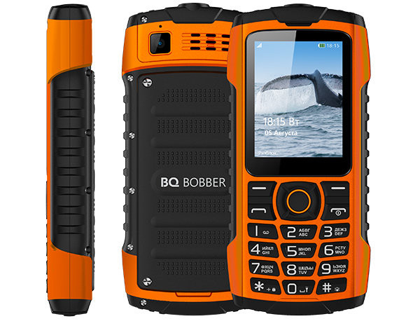 Кнопочный телефон-бобер BQ 2439 Bobber не тонет в воде