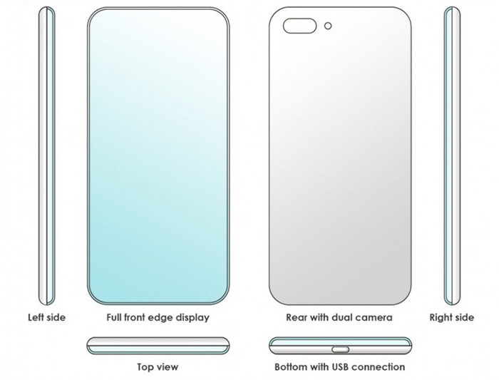 Xiaomi придумала смартфон со скругленным с четырех сторон экраном