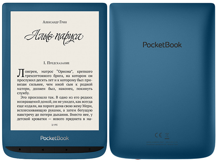 Ридер PocketBook 632 Aqua с экраном E Ink не боится воды и позволяет менять цвет подсветки