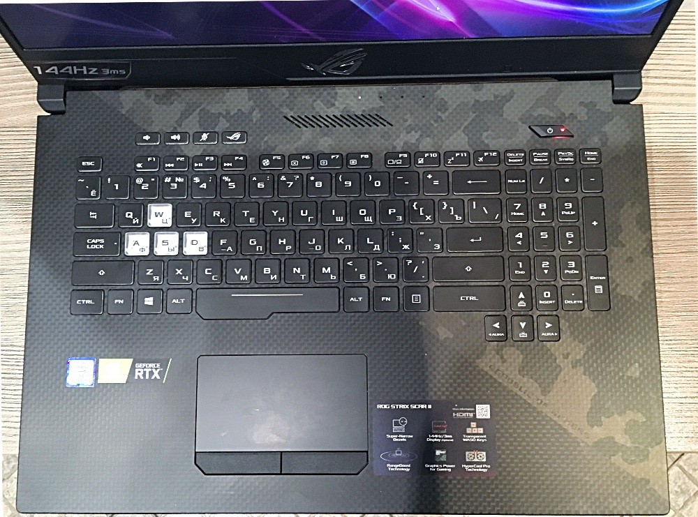 Обзор ноутбука ASUS ROG Strix Scar II GL704GW