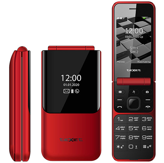 В РФ появился раскладной кнопочный телефон с двумя экранами и «дорогим» дизайном