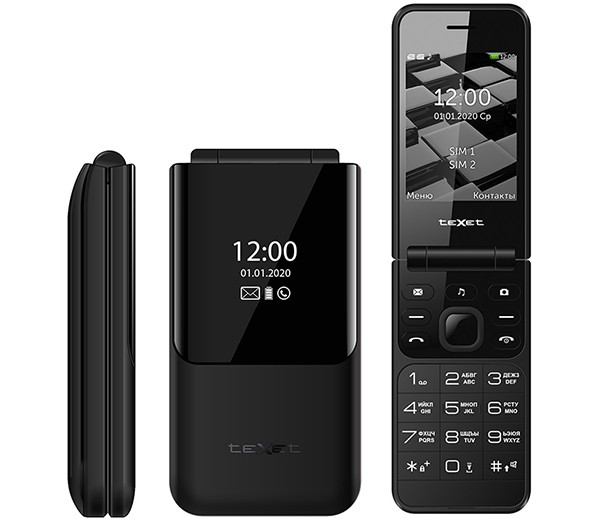 В России начались продажи раскладного кнопочного телефона Texet с IPS-экраном и породистым дизайном