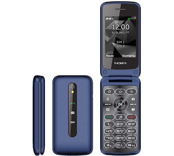 Представлен раскладной телефон Texet TM-408 в корпусе из бархатистого пластика