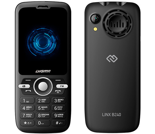 Представлен кнопочный телефон Digma Linx B240 с огромным динамиком 