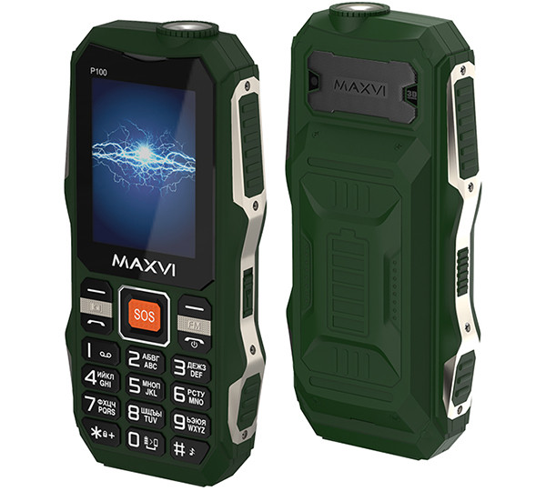 В РФ представили кнопочный телефон Maxvi P100 с брутальным дизайном и батареей на 5500 мАч