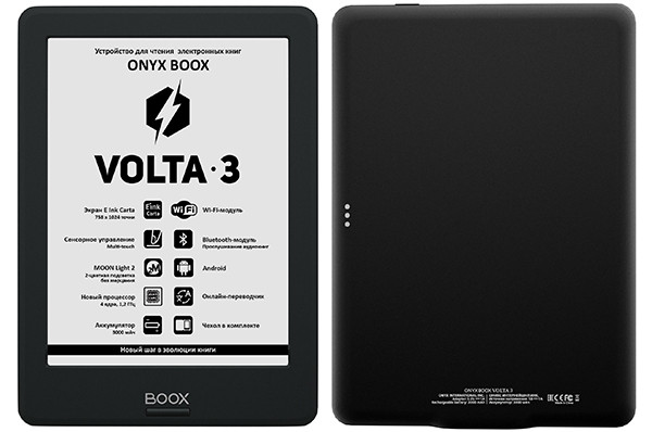 Ридер Onyx Boox Volta 3 с экраном E Ink получил ОС Android, аудиоплеер и продвинутую обложку
