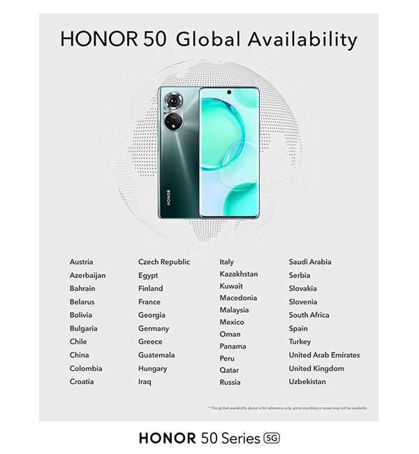 Honor пообещал привезти в Россию новейшие смартфоны серии Honor 50