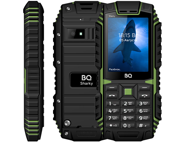 BQ 2447 Sharky: кнопочный телефон с мощным аккумулятором и защитой от воды