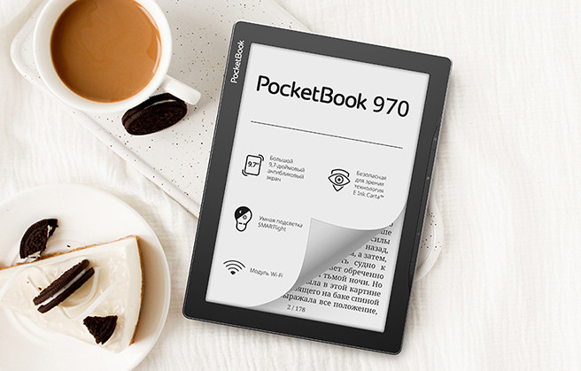 167051В РФ поступила в продажу PocketBook 970 – электронная книга с огромным 9,7-дюймовым экраном E Ink
