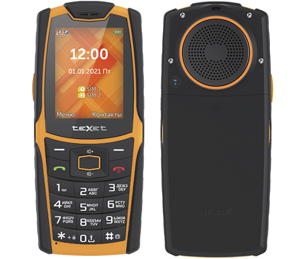 Texet TM-521R: кнопочный телефон с защитой по IP69K и портом USB Type-C фото