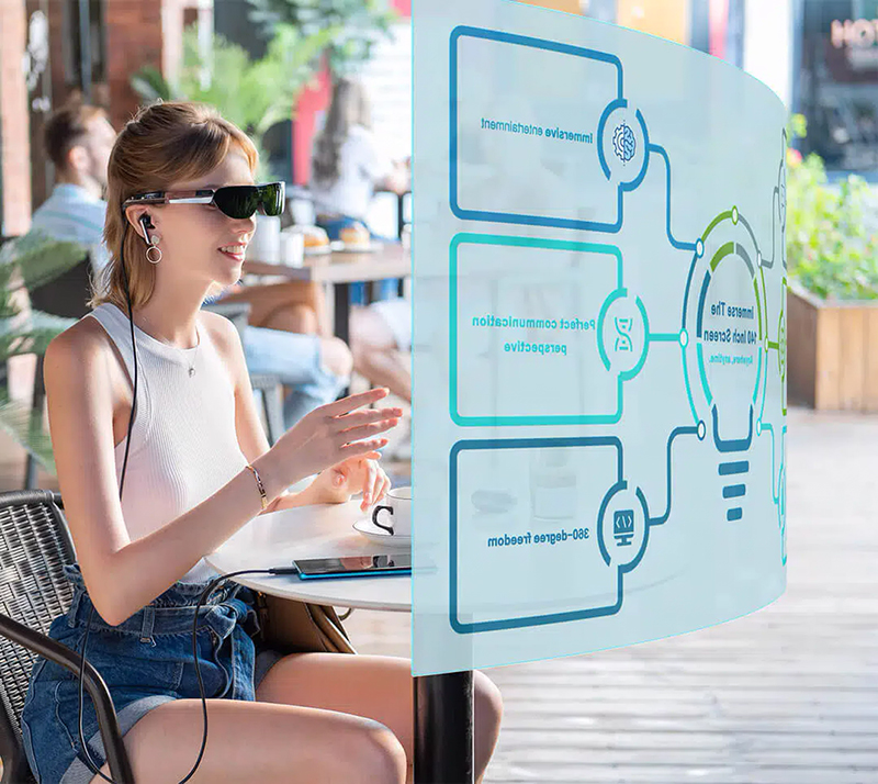 В РФ прибыли уникальные смарт-очки, позволяющие эмулировать 140-дюймовый телевизор фото