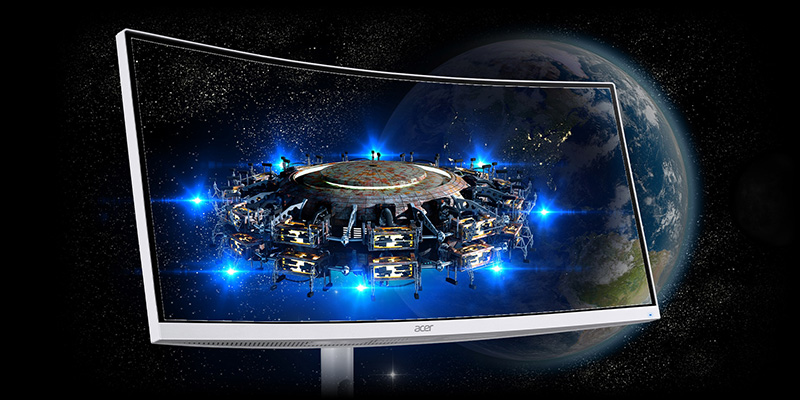180498Acer Nitro XZ306CX: изогнутый игровой монитор формата 21:9 в белом корпусе