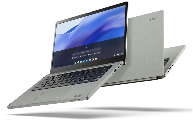 Представлен ноутбук Acer Chromebook Vero 514 из переработанного пластика фото