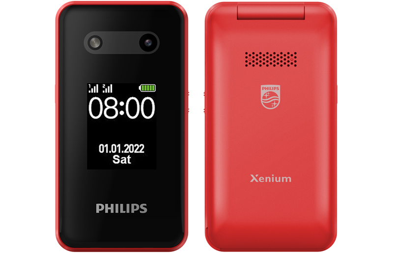 Philips Xenium E2602: раскладной кнопочный телефон с двумя экранами и батареей на 1 800 мАч фото
