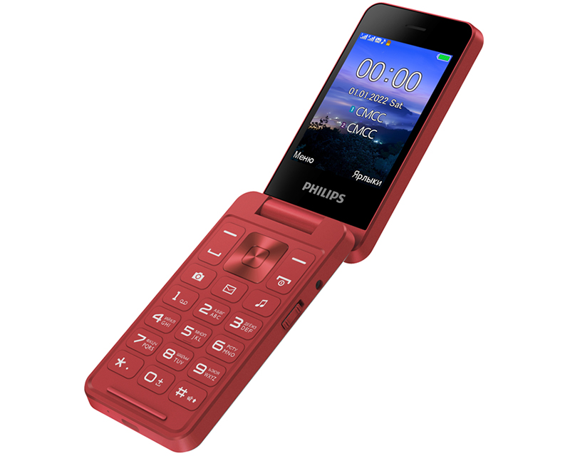Philips Xenium E2602: раскладной кнопочный телефон с двумя экранами и батареей на 1 800 мАч фото