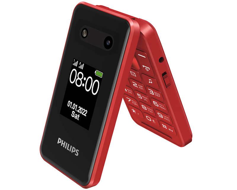 В РФ уже можно купить кнопочный телефон Philips Xenium E2602 с двумя экранами и USB Type-C фото