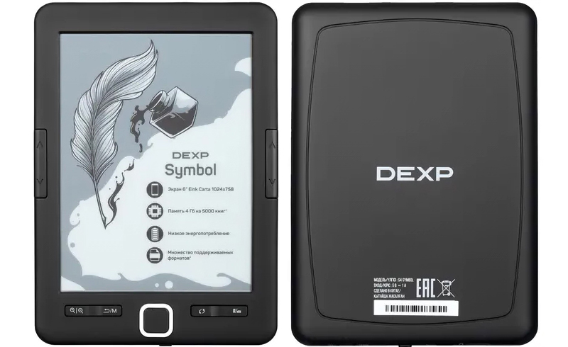 DEXP S4 Symbol: ридер за 5 тысяч рублей с 6-дюймовым экраном E Ink Carta фото