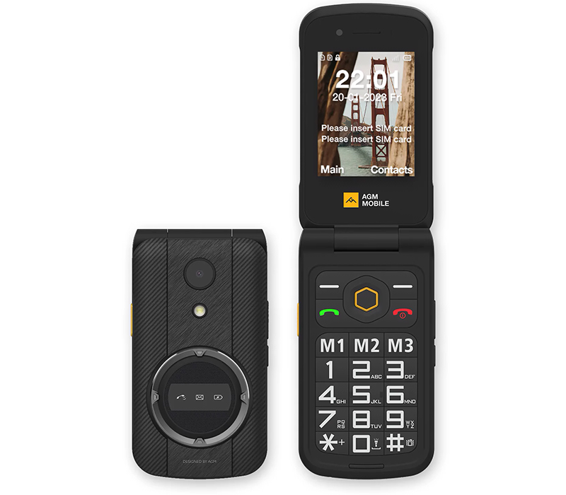 AGM M8 Flip: раскладной кнопочный телефон с LTE и защитой от ударов фото