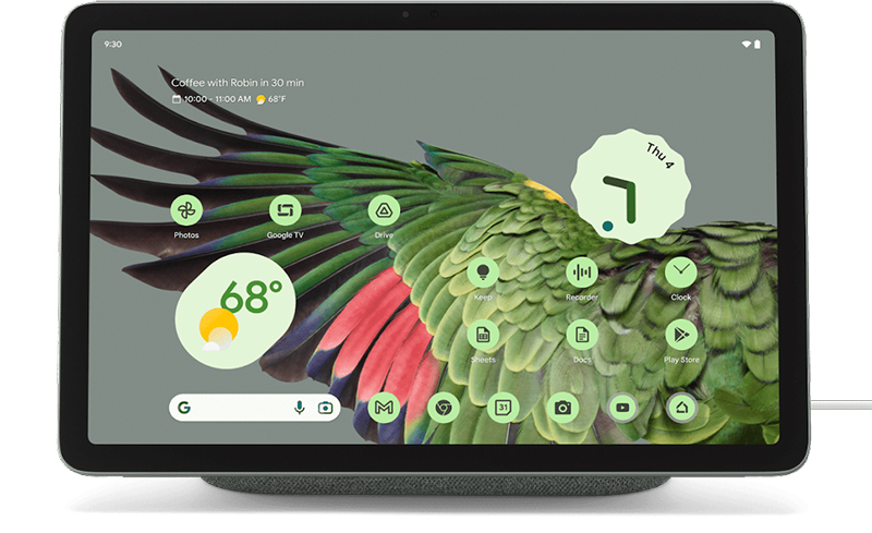 Представлен необычный планшет Google Pixel Tablet, способный превращаться в смарт-экран фото