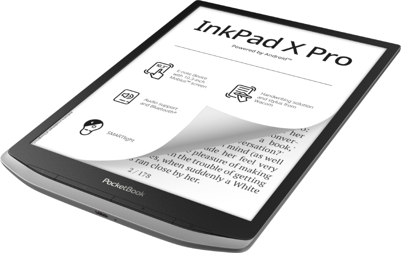Представлен флагманский ридер PocketBook InkPad X Pro с Android и перьевым вводом фото