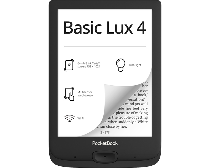 PocketBook Basic Lux 4: бюджетный E Ink-ридер с Wi-Fi и сенсорным экраном фото