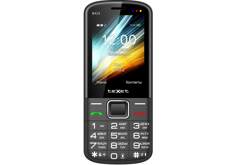 Texet TM-B414: кнопочный телефон с необычными точечными индикаторами фото