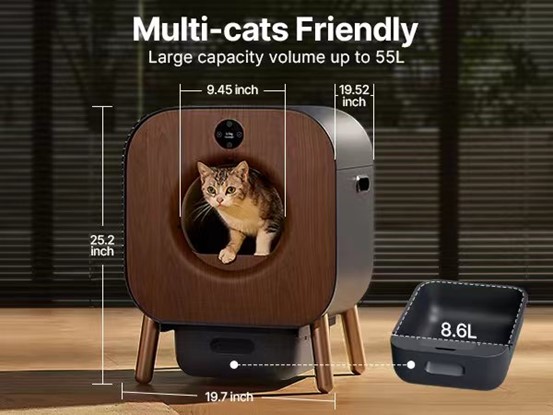 PAWBBY - умный самоочищающийся лоток для кошачьего туалета фото