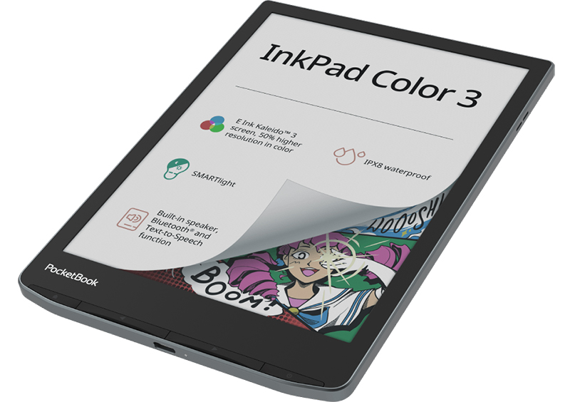 Среднеформатный ридер PocketBook InkPad Color 3 получил цветной экран E Ink нового поколения фото