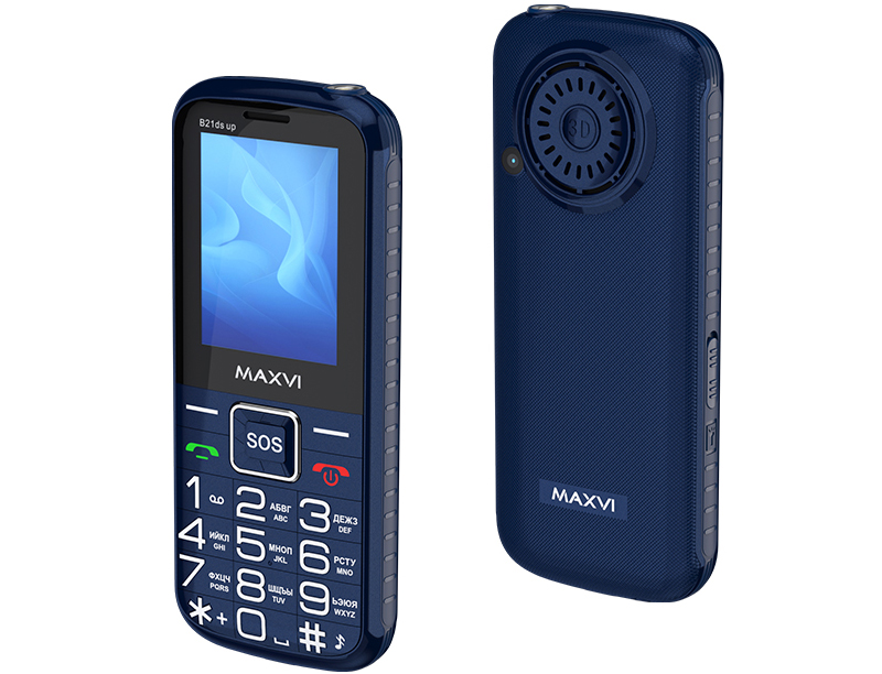 Maxvi B21ds Up: кнопочный телефон с зарядной подставкой и батареей на 2 300 мАч фото